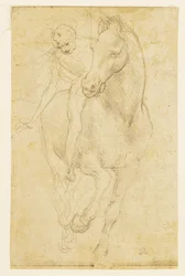 Cheval et cavalier, vers 1480