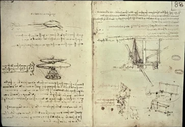 Études pour une vis aérienne et des machines volantes