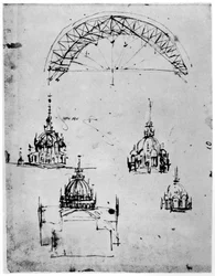 Études pour la coupole centrale de la cathédrale de Milan, fin du XVe siècle, 1954