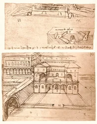 Deux dessins de plans pour des villes
