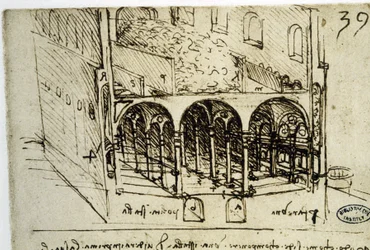 Urbanisme : plan architectural (39) de Léonard de Vinci - Bibliothèque de l