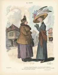 Illustration de Léonce Burret (1865-1915) dans Le Sourire, no. 19, 08/05/13 - Mode, Chapeau