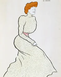 Actrice Gabrielle Rejane (1856-1920), dessin de Leonetto Cappiello (1875-1942)