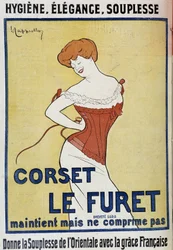 Publicité « corset Le Ferret » - par Leonetto Cappiello (1875-1942), dans « Le Cri de Paris »