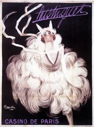 Affiche représentant Mistinguett au Casino de Paris