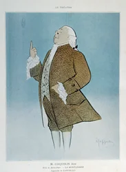 Comédien Constant Poppy Groin (1841-1909) dans le rôle de Saint Phar dans 