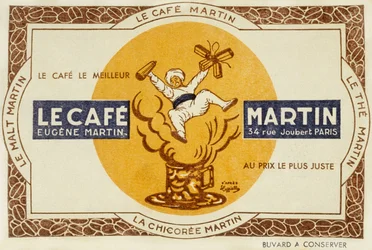 Publicité française pour le café Martin, d