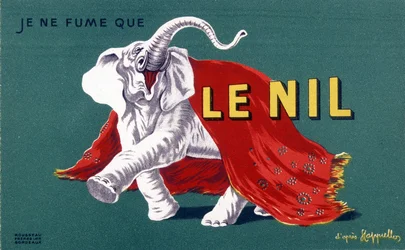 Je ne fume que le Nil. Affiche publicitaire pour cigarettes "Le Nil" par Leonetto Cappiello (1875-1942). sd. 20e siècle