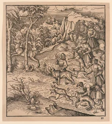 Une chasse au cerf, de "Der Weisskunig"