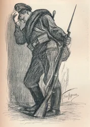 Dessin pour une affiche de fonds de guerre, vers 1914