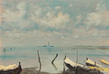 Vue de Mestre sur Venise (paysage lagunaire)