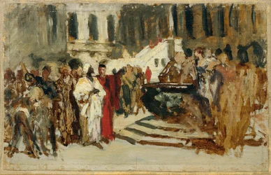 Esquisse pour le tableau "Marchands arabes à Venise"