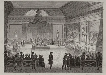 Assemblée des Notables, 1787, gravée par Antoine Auguste Ernest Hebert (1817-1908)