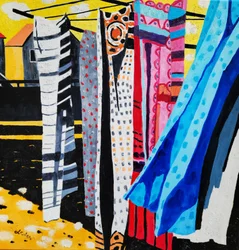 Une journée de lessive haute en couleurs
