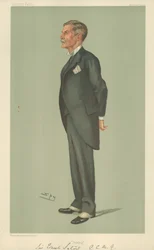 Sir Ernest Satow, Pékin, 23 avril 1903, caricature de Vanity Fair