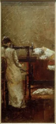 Femme à la machine à coudre