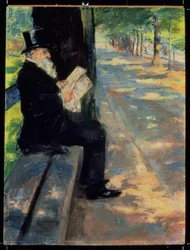 Gentleman dans un zoo, c.1900