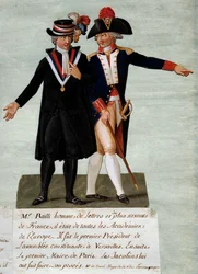 Révolution française : représentation de Jean Sylvain Bailly (1736-1793), président de l