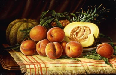 Melons, pêches et ananas
