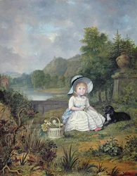 Portrait de Miss Elizabeth Heathcote (huile sur toile)