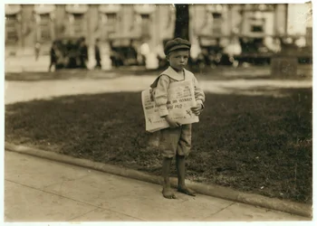 Garçon de 7 ans vendant des journaux à Mobile, Alabama, 1914