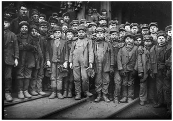Garçons de la mine à Pittston, PA, vers 1911