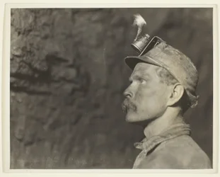 "Follow The Gleam", mineur gallois dans une mine de charbon en Pennsylvanie. Mine de charbon à un kilomètre de la lumière du jour