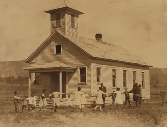 Pleasant Green School - école de couleur à classe unique près de Marlinton, W. Va. 1921 (photo)