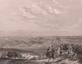 Bataille de Fribourg, Allemagne, août 1644, guerre de Trente Ans, gravure sur acier sur papier de Chine