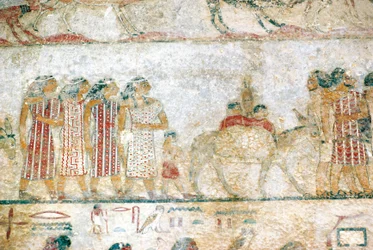 Nécropole de Beni-Hasan. Tombe de Khnumhotep III (détail)