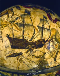 Globe céleste, néerlandais