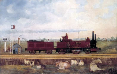 Locomotive London & South Western Railway no 126, vers 1850