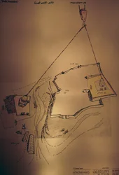 Dessin avec le Dôme du Rocher, Jérusalem, Israël, Musée de la Tour de David de Jérusalem