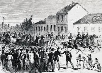 Le Grand-Duc Michel entrant à Bucarest