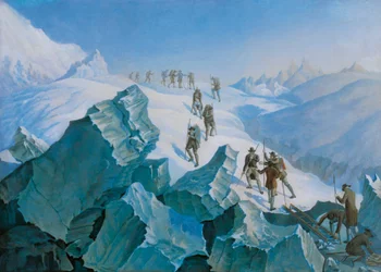 Expédition de Horace-Bénédict de Saussure revenant du sommet du Mont Blanc, août 1785