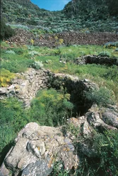 Italie, Région de Sicile, Province de Messine, Île de Filicudi, Capo Graziano, Ruines du village préhistorique