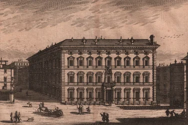 Palazzo Madama, Rome, Latium, Italie, gravure sur cuivre