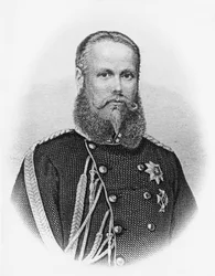 Portrait de Charles Ier (1823-1891), roi de Wurtemberg à partir de 1864, gravure