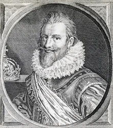 Portrait de Christian IV (1588-1648), roi de Danemark et de Norvège (gravure)