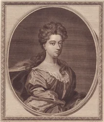 Portrait de Greville Doddington, duchesse de Manchester (1672-1720), gravure sur cuivre par John Goldar (1729-1795) d