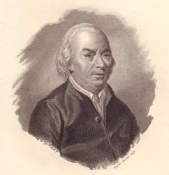 Portrait du poète italien Gian Carlo Passeroni (1713-1803), gravure sur cuivre par Eugenio Silvestri