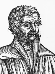 Portrait de Johannes Reuchlin (1455-1522), philosophe et humaniste allemand, gravure