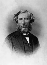 Portrait de John Tyndall (1820-1893), physicien irlandais, gravure