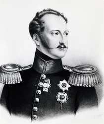 Portrait de Nicolas I Romanov (1796-1855), tsar de Russie de 1825 à 1855, gravure