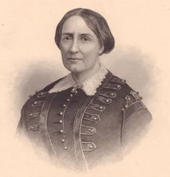 Portrait de Teresa Christina de Bourbon-Deux-Siciles, impératrice du Brésil (1822-1889), gravure par William Wellstood (1819-1900), vers 1870