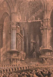 Te Deum dans la cathédrale de Milan, Lombardie