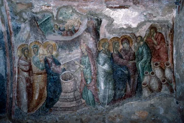 Les Noces de Cana, fresque dans l