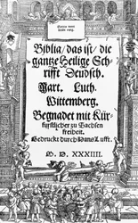 Page de titre de la Bible de Martin Luther
