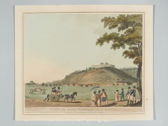 Vue du mont Thomas près de Madras, gravée par H. Merke