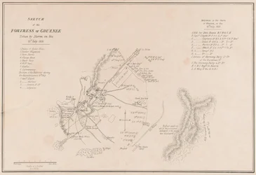 Croquis de la forteresse de Ghuznee. Pris d